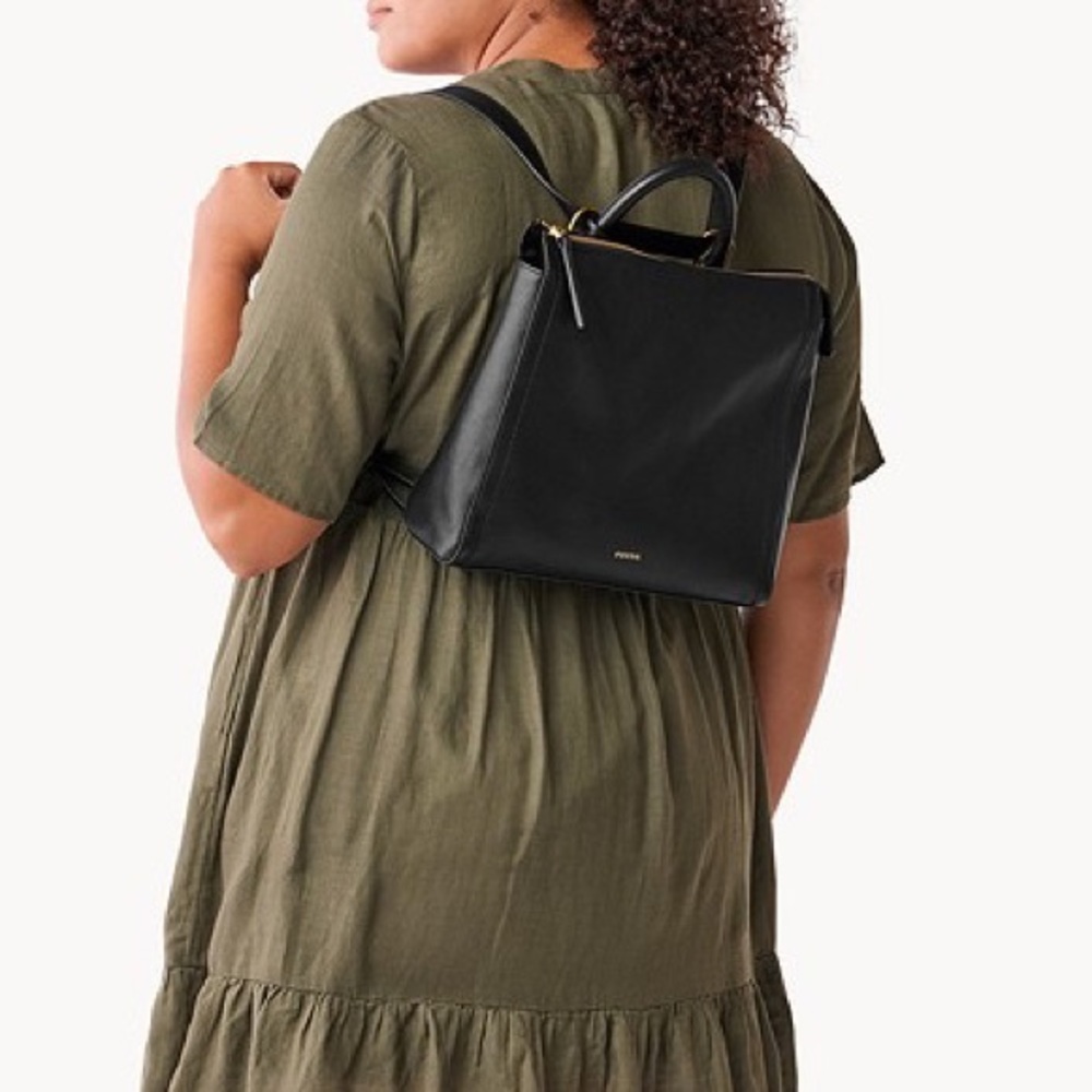 Fossil Parker Small Leather Convertible Backpack